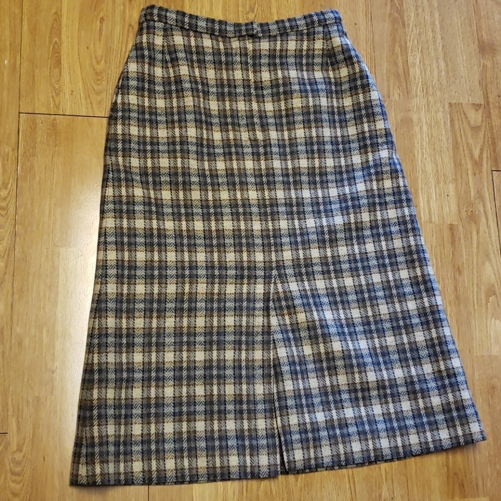 Vintage Pendleton wool plaid skirt size 10